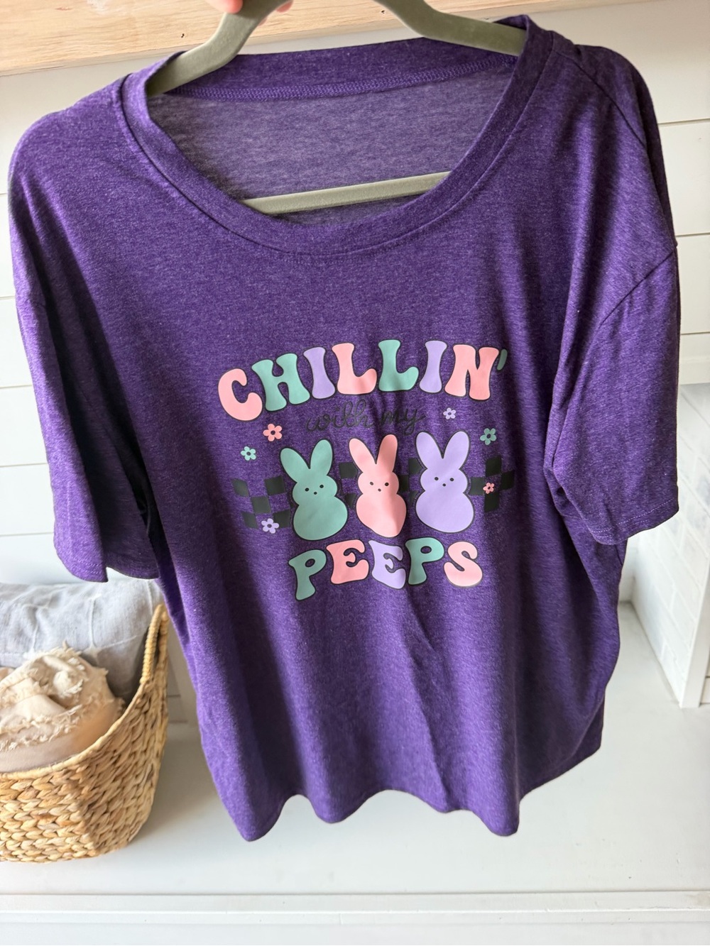 Purple "Chillin' with Peeps"  T-Shirt
